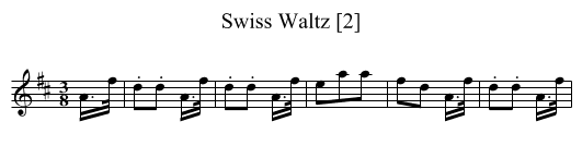 Swiss Waltz [2] - staff notation