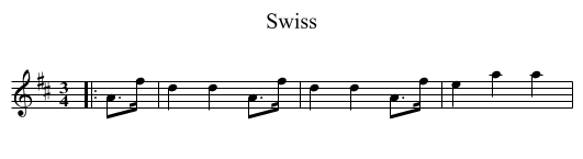 Swiss - staff notation