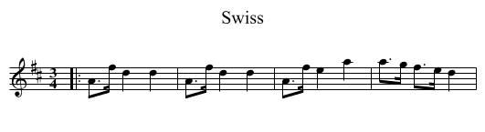 Swiss - staff notation