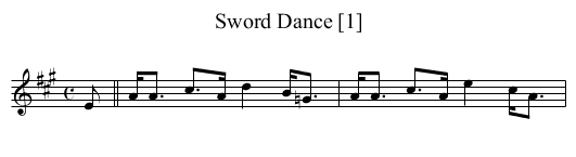 Sword Dance [1] - staff notation