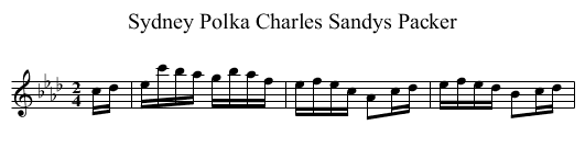 Sydney Polka Charles Sandys Packer - staff notation