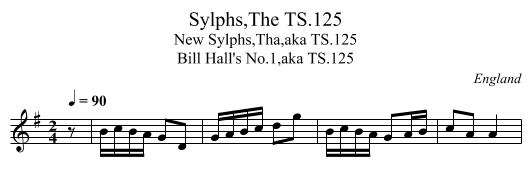 Sylphs,The TS.125 - staff notation