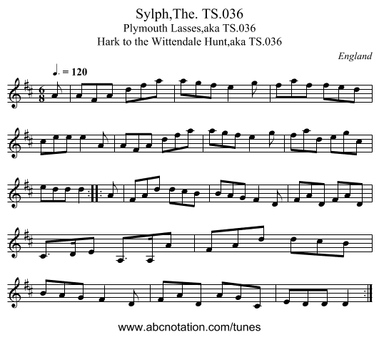 Sylph,The. TS.036 - staff notation