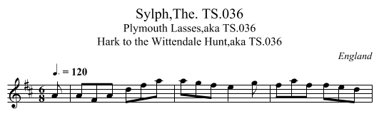 Sylph,The. TS.036 - staff notation
