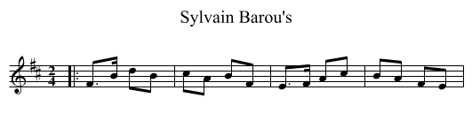Sylvain Barou's - staff notation