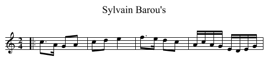 Sylvain Barou's - staff notation