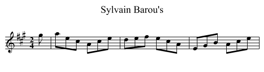 Sylvain Barou's - staff notation
