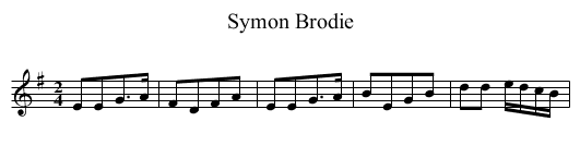 Symon Brodie - staff notation