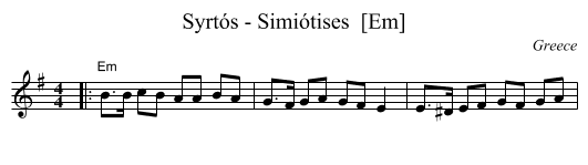 Syrt&oacute;s - Simi&oacute;tises  [Em] - staff notation