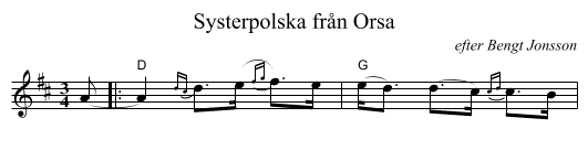Systerpolska fr&aring;n Orsa - staff notation