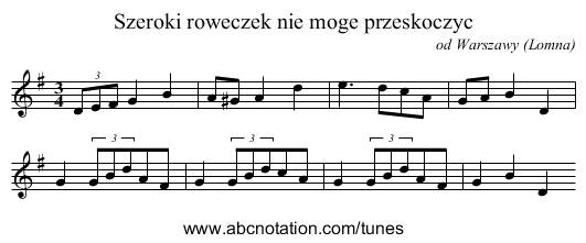 Szeroki roweczek nie moge przeskoczyc - staff notation