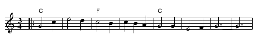 Szla dzieweczka - staff notation