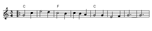 Szła dzieweczka - staff notation