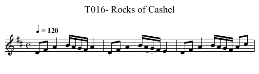 T016- Rocks of Cashel - staff notation