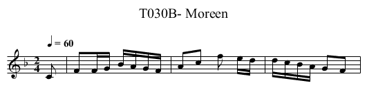 T030B- Moreen - staff notation