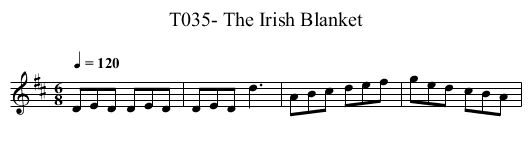 T035- The Irish Blanket - staff notation