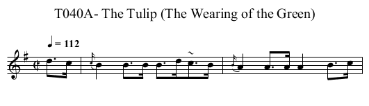 T040A- The Tulip (The Wearing of the Green) - staff notation