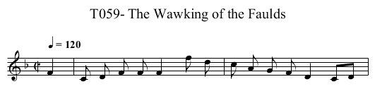 T059- The Wawking of the Faulds - staff notation