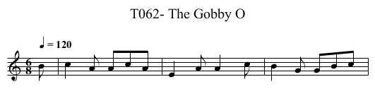 T062- The Gobby O - staff notation