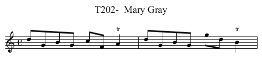 T202-  Mary Gray - staff notation