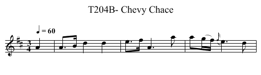 T204B- Chevy Chace - staff notation