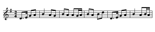 T&aacute; Dh&aacute; Ghabhair&iacute;n Bhu&iacute; Agam - staff notation