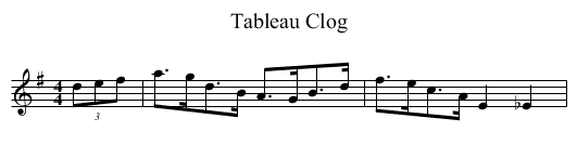 Tableau Clog - staff notation
