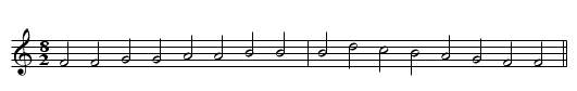 Tabulature de la troisieme partie de l'Allemande - staff notation