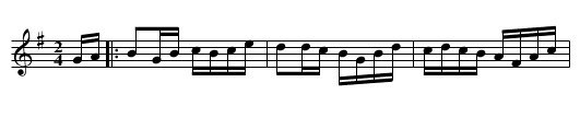 Tadoussac - staff notation