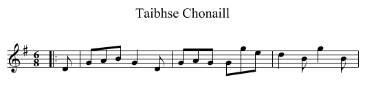 Taibhse Chonaill - staff notation