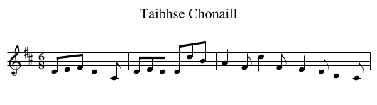 Taibhse Chonaill - staff notation