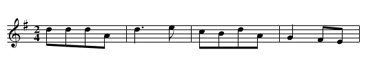 Taihang minbing - staff notation