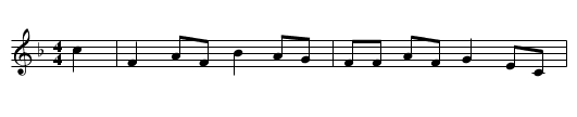 Tail Toddle - staff notation