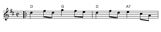 Tail Toddle - staff notation