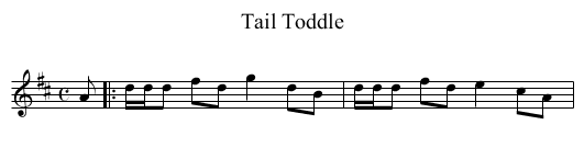 Tail Toddle - staff notation