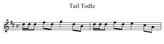 Tail Todle - staff notation