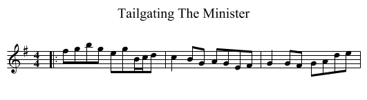 Tailgating The Minister - staff notation