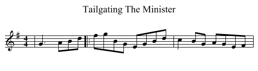 Tailgating The Minister - staff notation