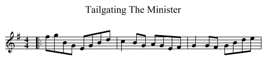Tailgating The Minister - staff notation