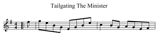Tailgating The Minister - staff notation