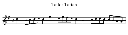 Tailor Tartan - staff notation