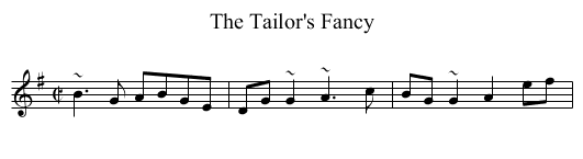 Tailor's Fancy, The - staff notation