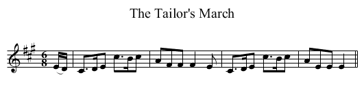 Tailor's March, The - staff notation