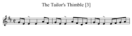 Tailor's Thimble [3], The - staff notation