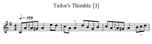 Tailor's Thimble [3] - staff notation