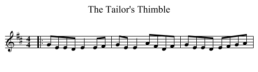 Tailor's Thimble, The  - staff notation