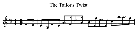 Tailor's Twist, The  - staff notation