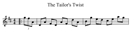 Tailor's Twist, The  - staff notation