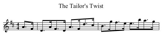 Tailor's Twist, The - staff notation