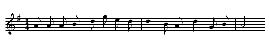 Taiping nian - staff notation
